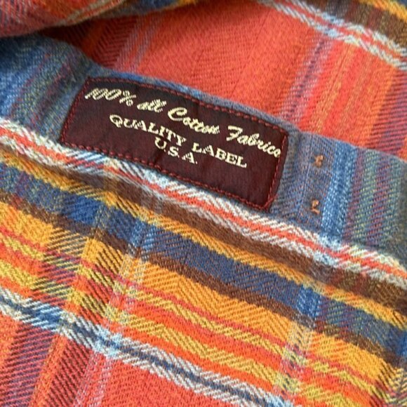 MARLBORO CLASSICS 90s Famous Western USA Flannel Plaid Button Down Shirt Large - Picture 7 of 11